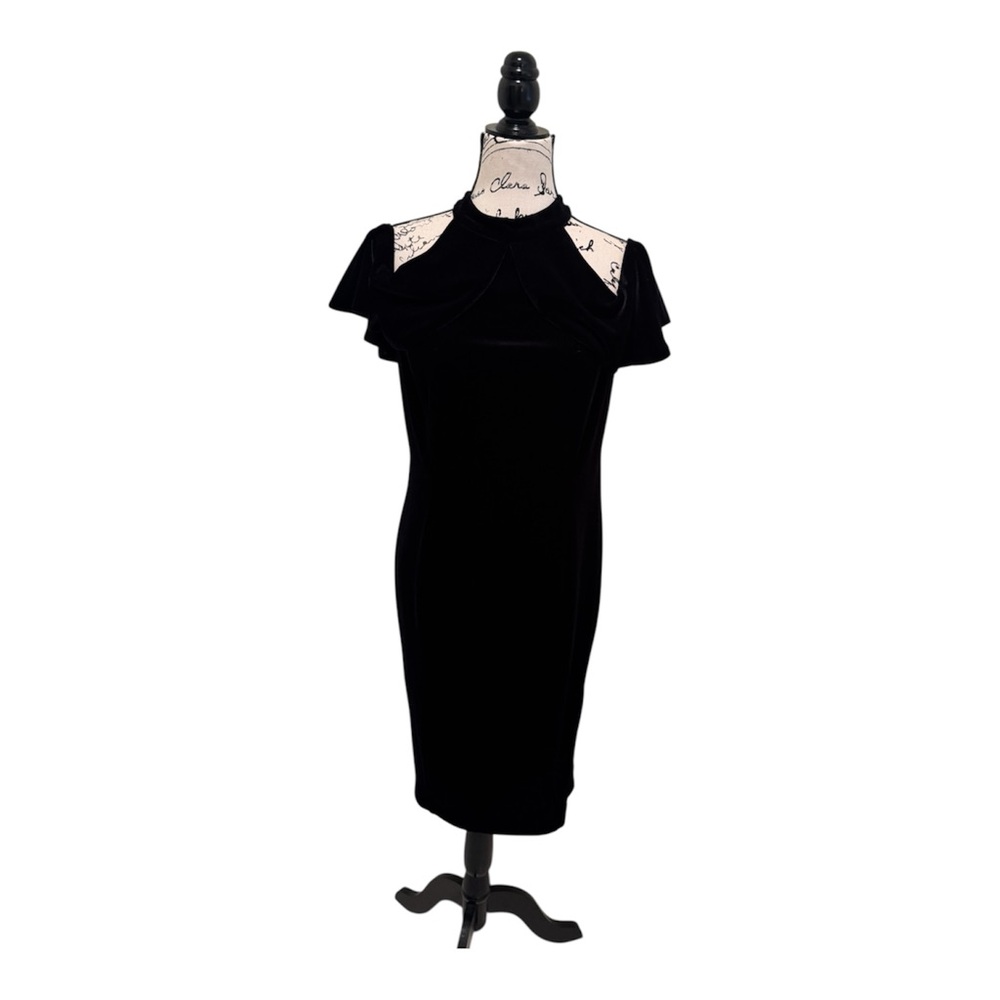 Calvin Klein Black Velvet Dress